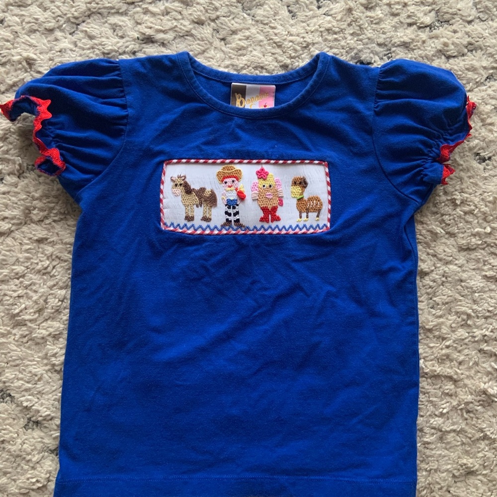 Boutique girls Tshirt size 4T Toy Story embroidered